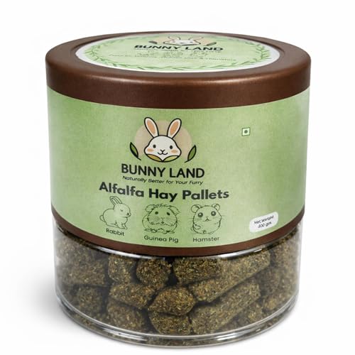 Bunnyland Alfalfa Hay Pellets for Rabbits, Guinea Pigs, and Hamsters
