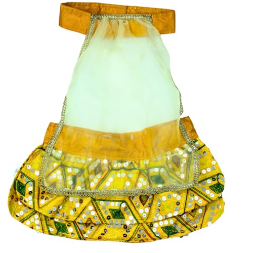 Lulala Ethnic Dog Lehenga Choli with Dupatta Dress for Female Dog and Puppies