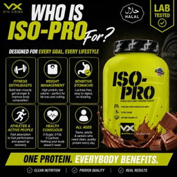 VITAXTRONG™ ISO-PRO Hydrolyzed Whey Isolate (5lbs / 2.3kg) | 27g Premium Protein • Zero Sugar • Zero Fat • Lactose-Free • Lean Muscle [VX]
