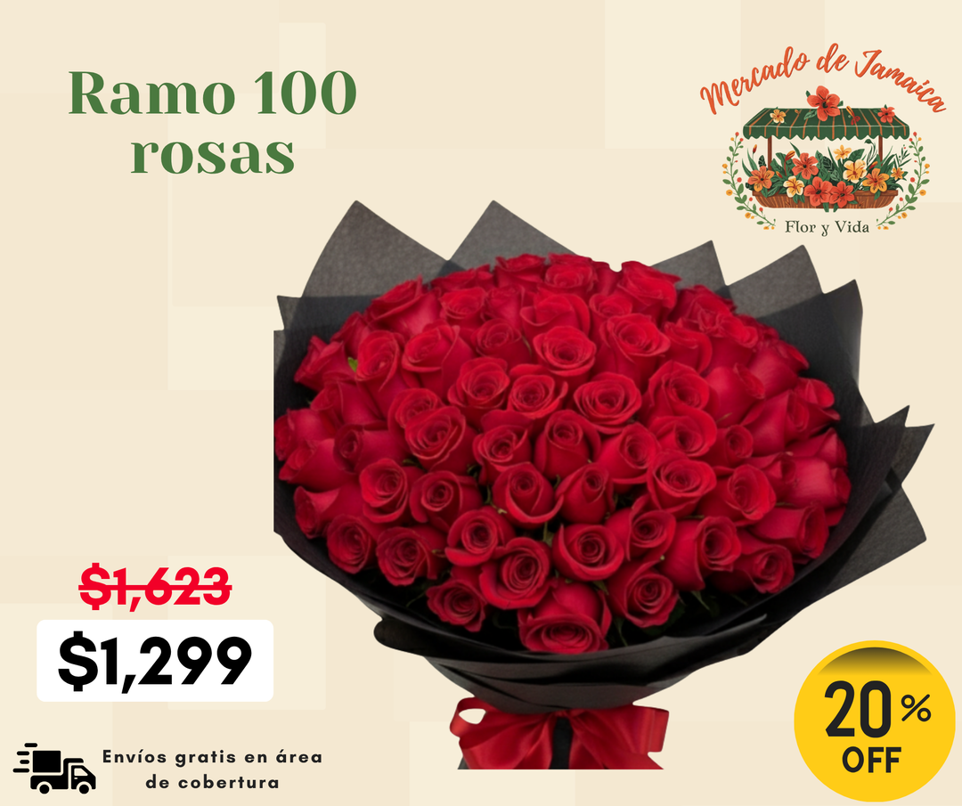 Ramo 100 rosas