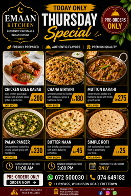 Thursday Menu
