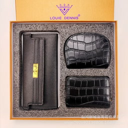 Coffret 3 Pièces Femme (Portefeuille + Porte-cartes + Pochette)