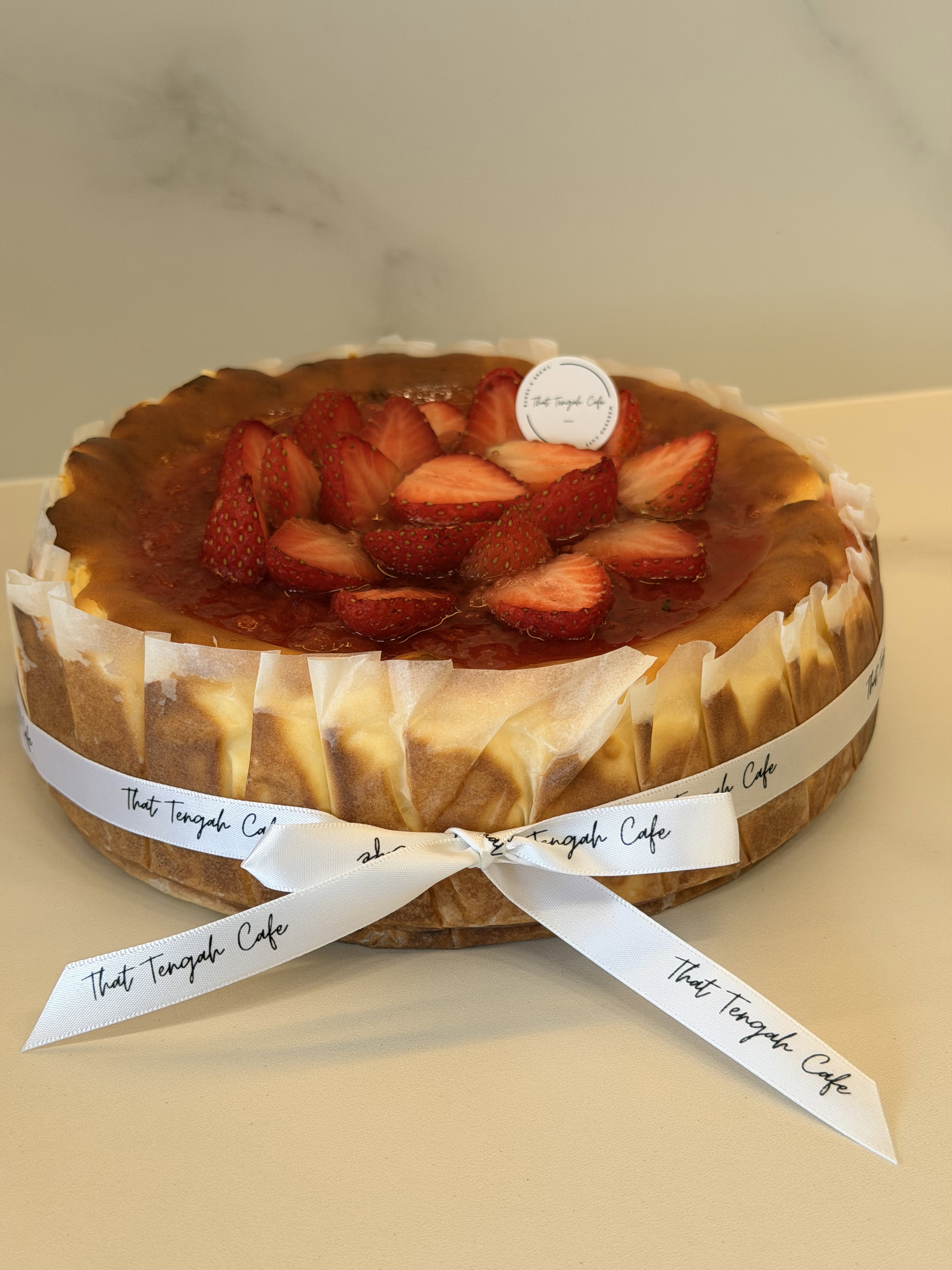 Strawberry Basque Cheesecake