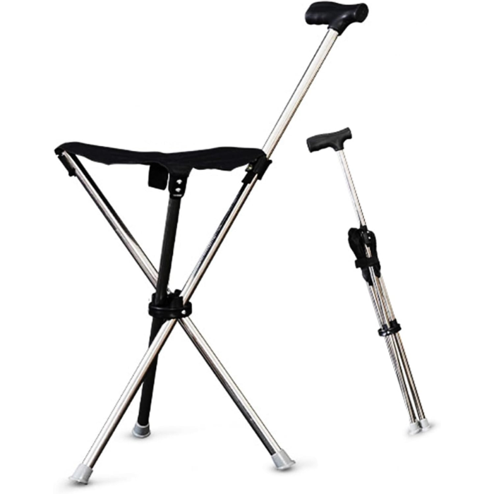 Walking Stick Stool - Black