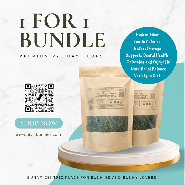 1 For 1 Bundle! Premium Black Rye Hay For Rabbits & Small Animals (35g + 35g)
