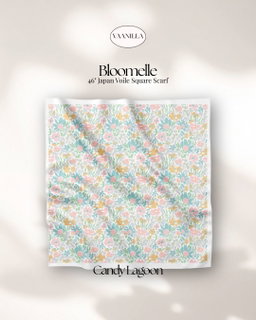 Bloomelle Scented Japan Voile Square Scarf in Candy Lagoon