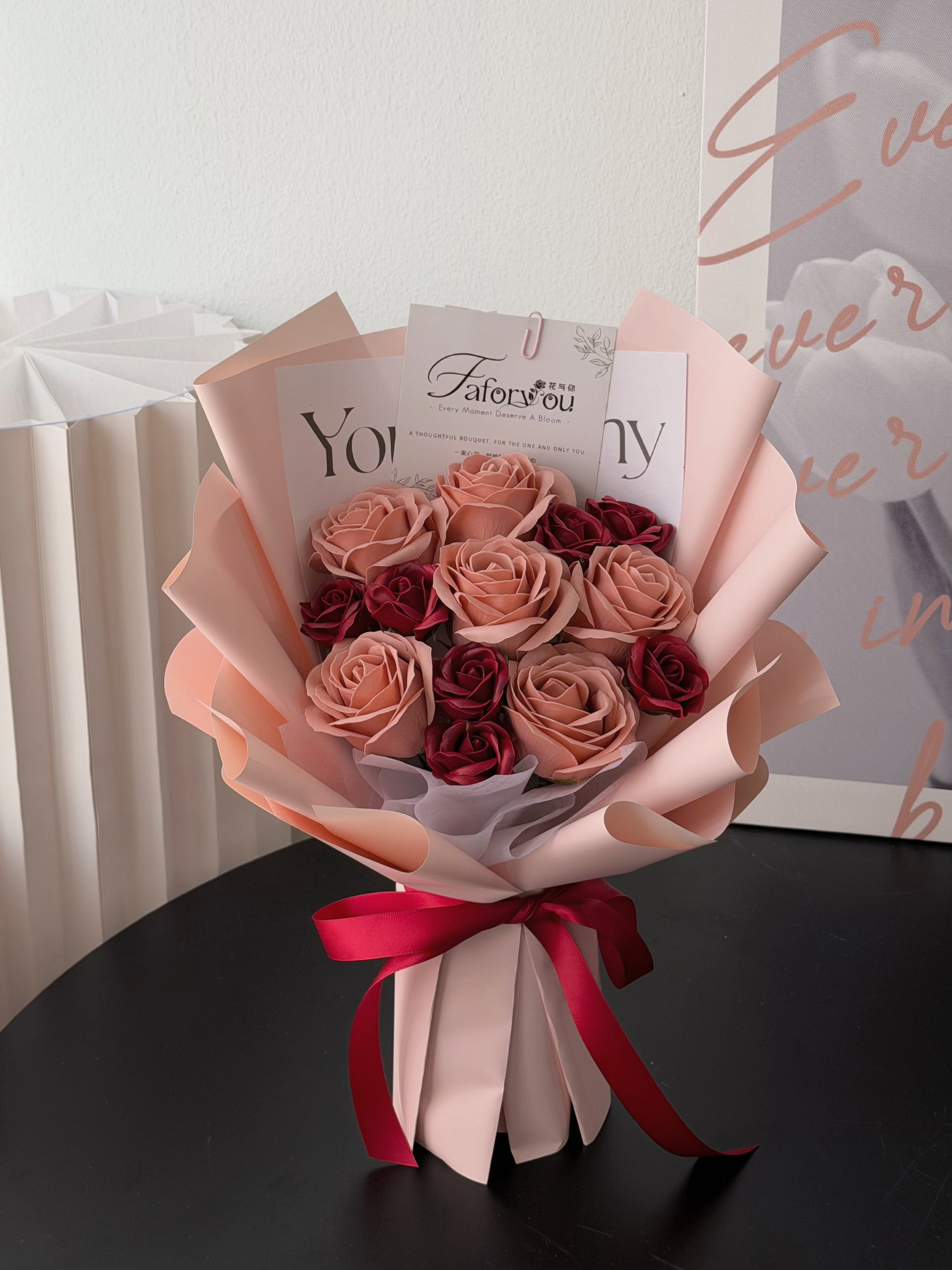 6 Stalk Soap Rose Bouquet _0