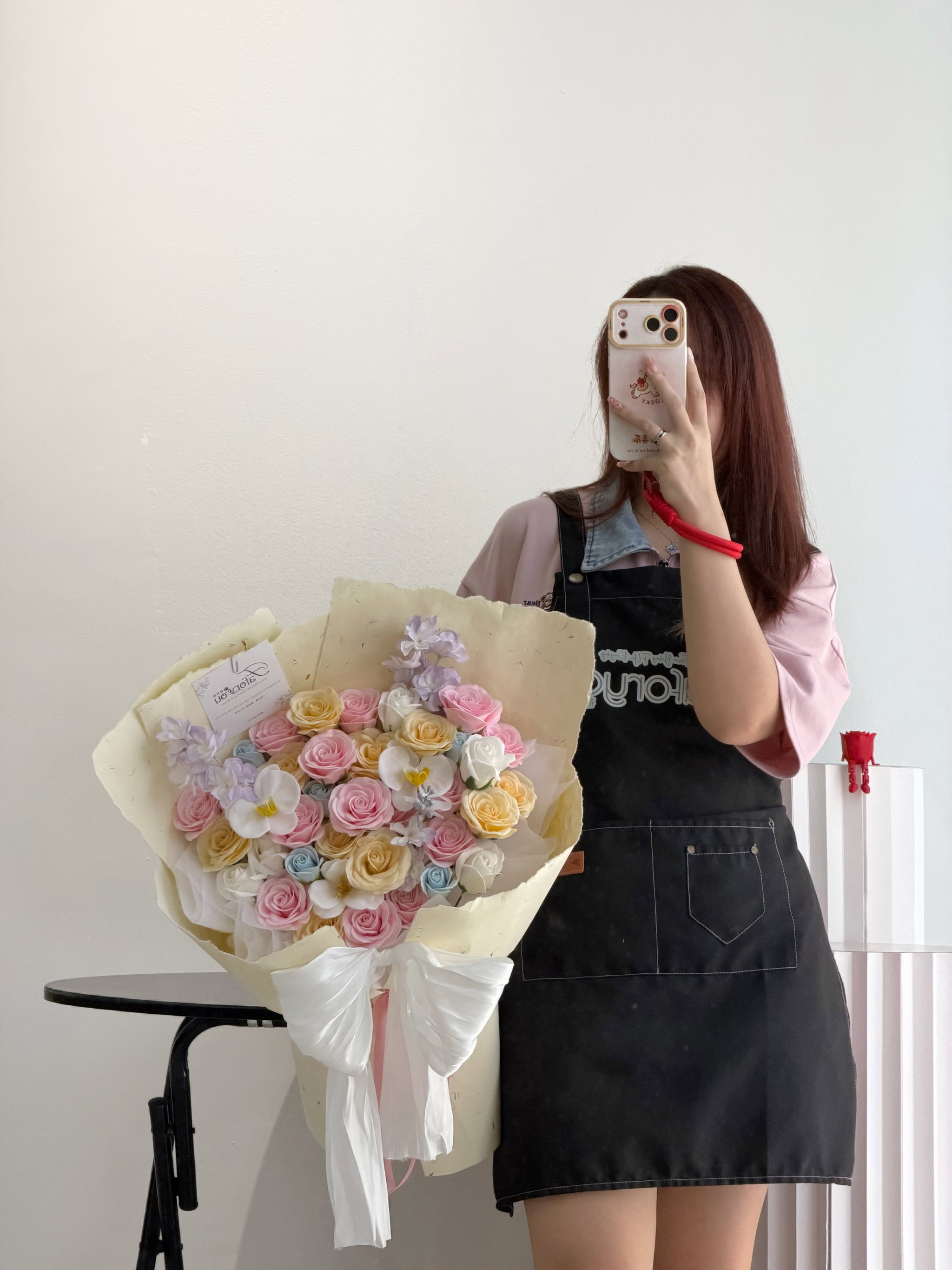Marshmallow Series Soap Flower Mixed Bouquet _1