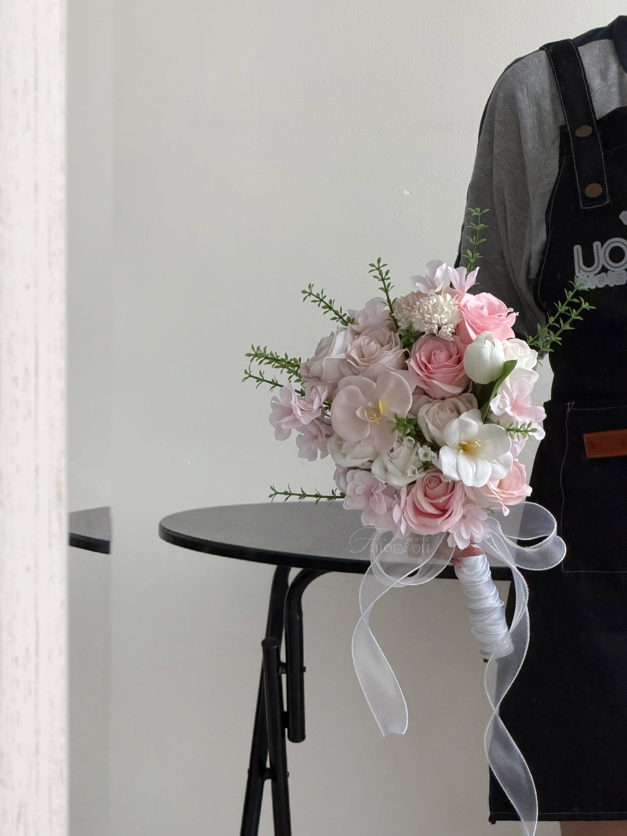Pink Series Soap Flower Mixed Bridal Bouquet _0