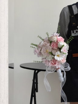 Pink Series Soap Flower Mixed Bridal Bouquet 