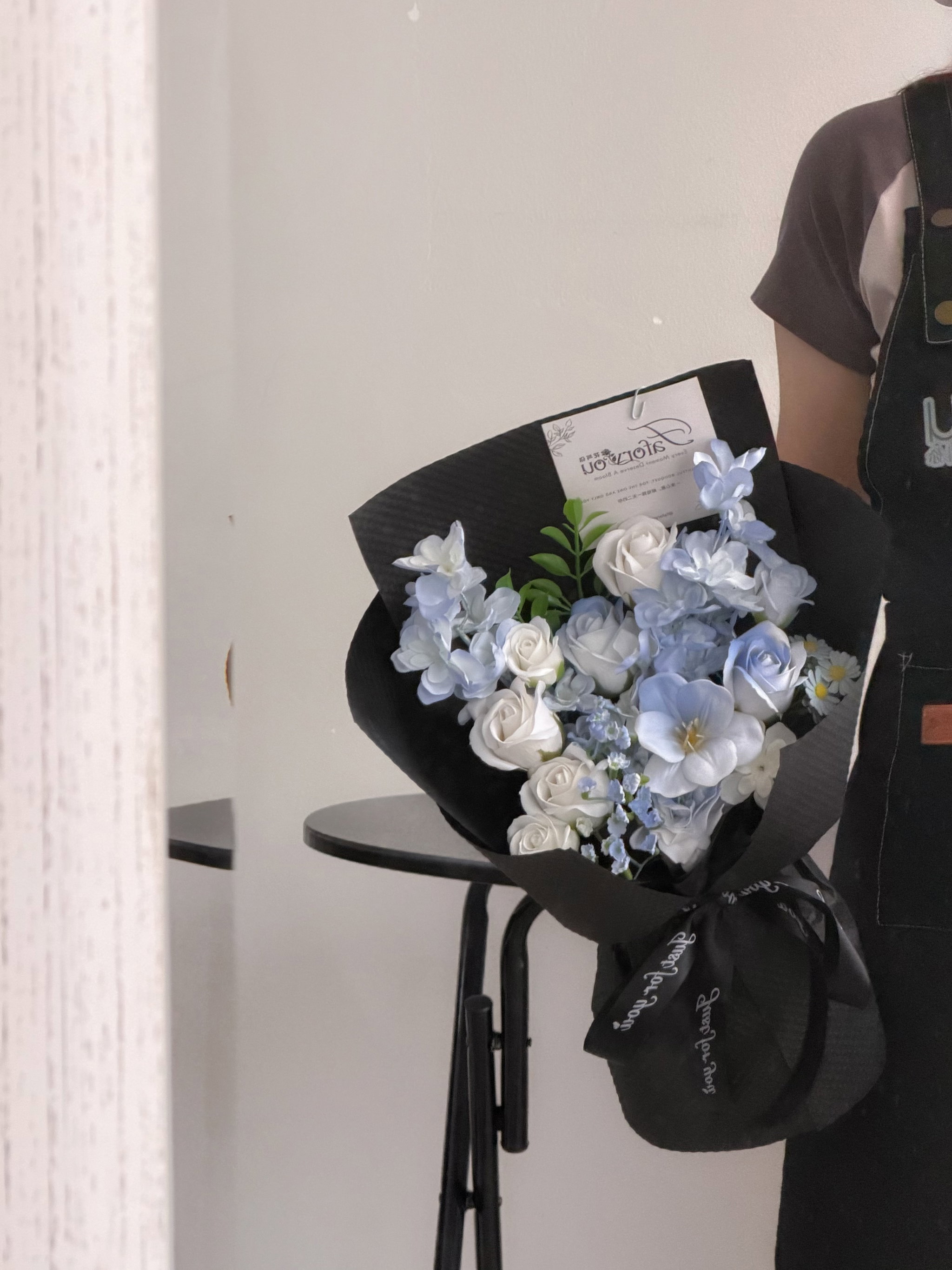 Moonlight Blue Soap Flower Mixed Bouquet _0