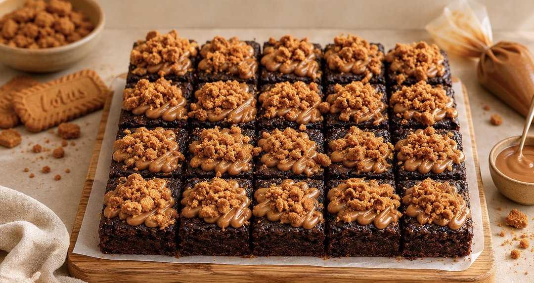 Fudgy Brownies (Biscoff) 36pcs (mini bite size)