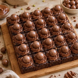Fudgy Brownies (Nutella) Maltesers 36pcs (mini bite size)