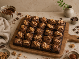 Fudgy Brownies (Walnut Nutella) 36pcs (mini bite size)