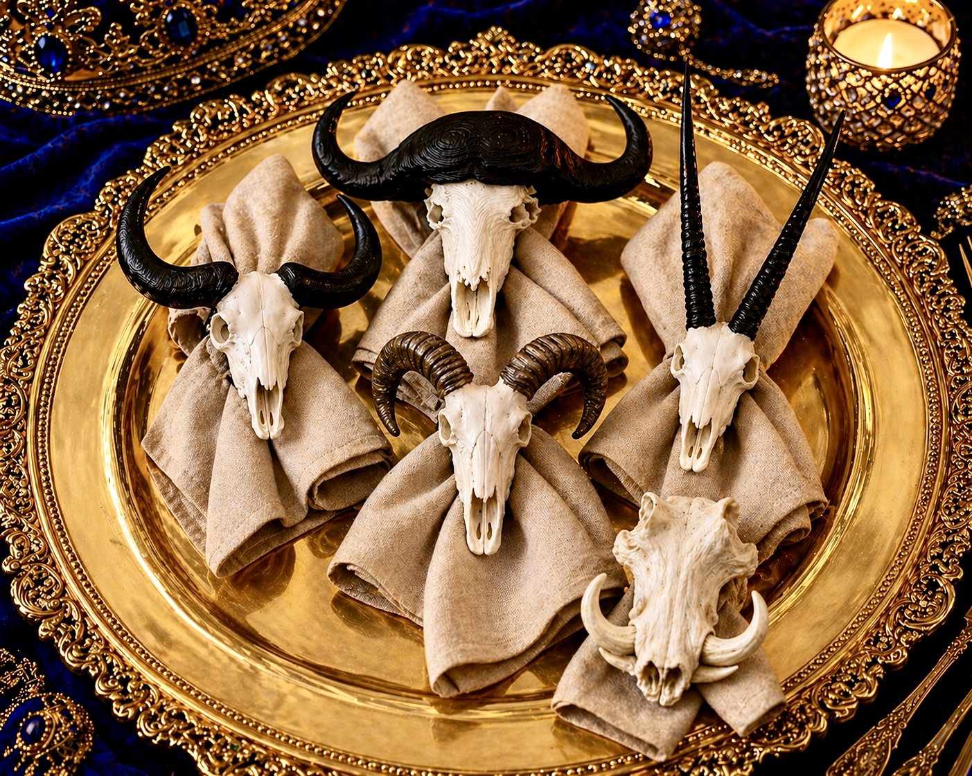 Full skull NAPKIN RING set_1