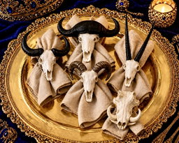 Full skull NAPKIN RING set