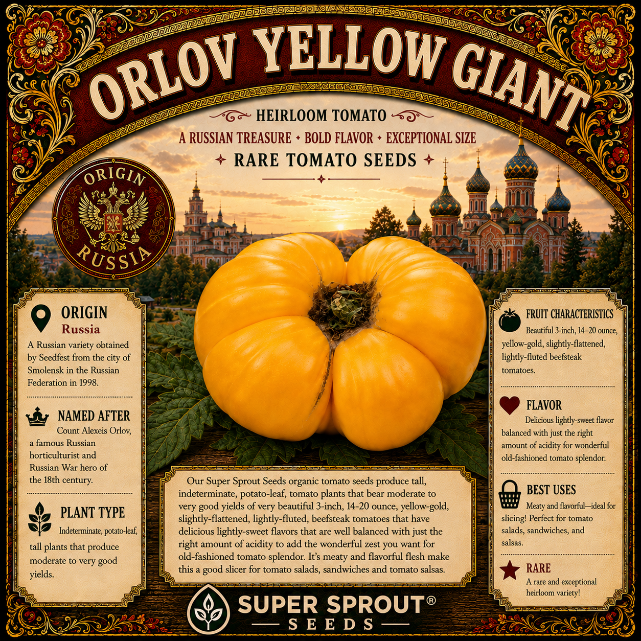 ORLOV YELLOW GIANT TOMATO x 10 seeds_2