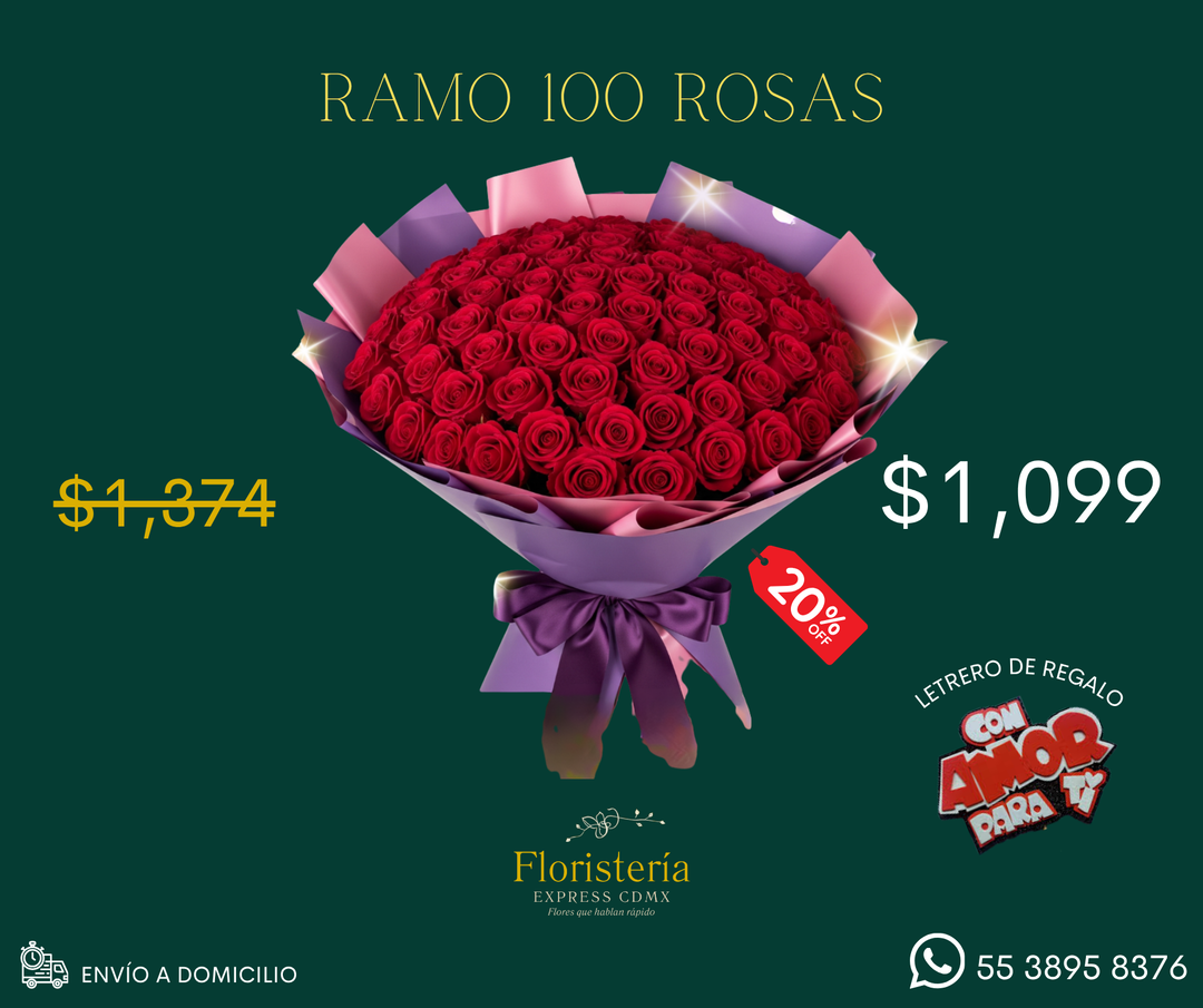 Ramo 100 rosas