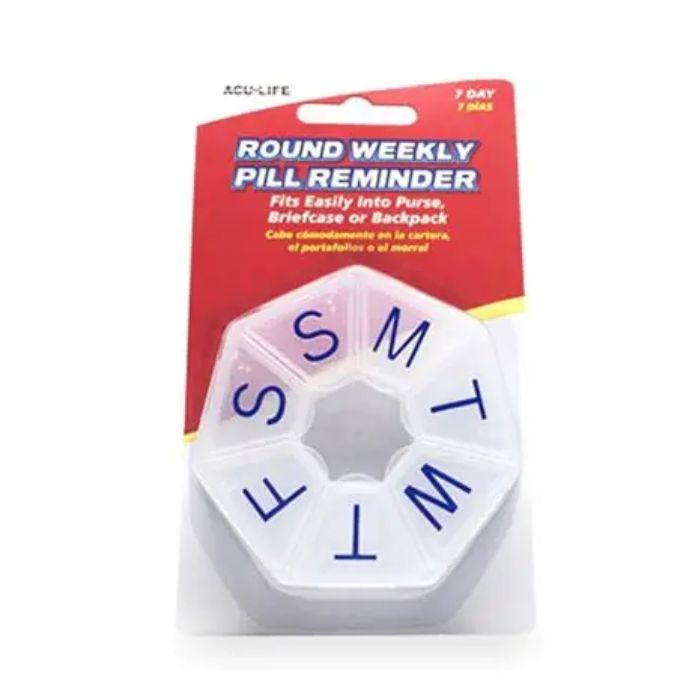 Round Weekly Medicine Box