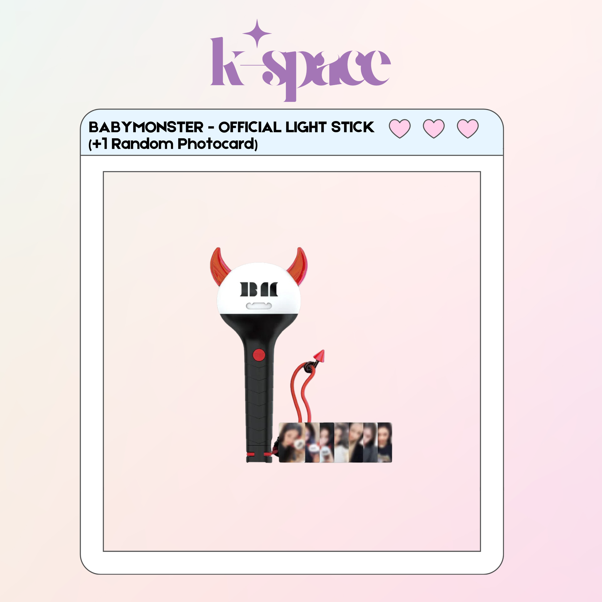 BABYMONSTER - OFFICIAL LIGHT STICK (+1 Random Photocard)_0