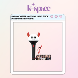 BABYMONSTER - OFFICIAL LIGHT STICK (+1 Random Photocard)