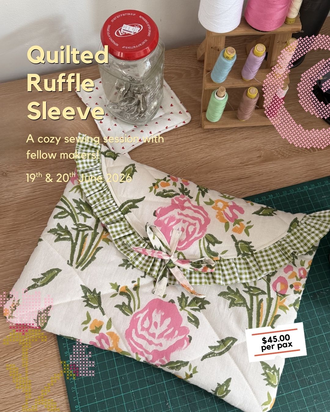 Quilted Ruffle Sleeve Workshop_0