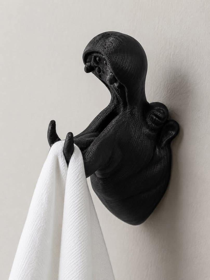  Miniature Animal Bust Wall Hooks SET_11