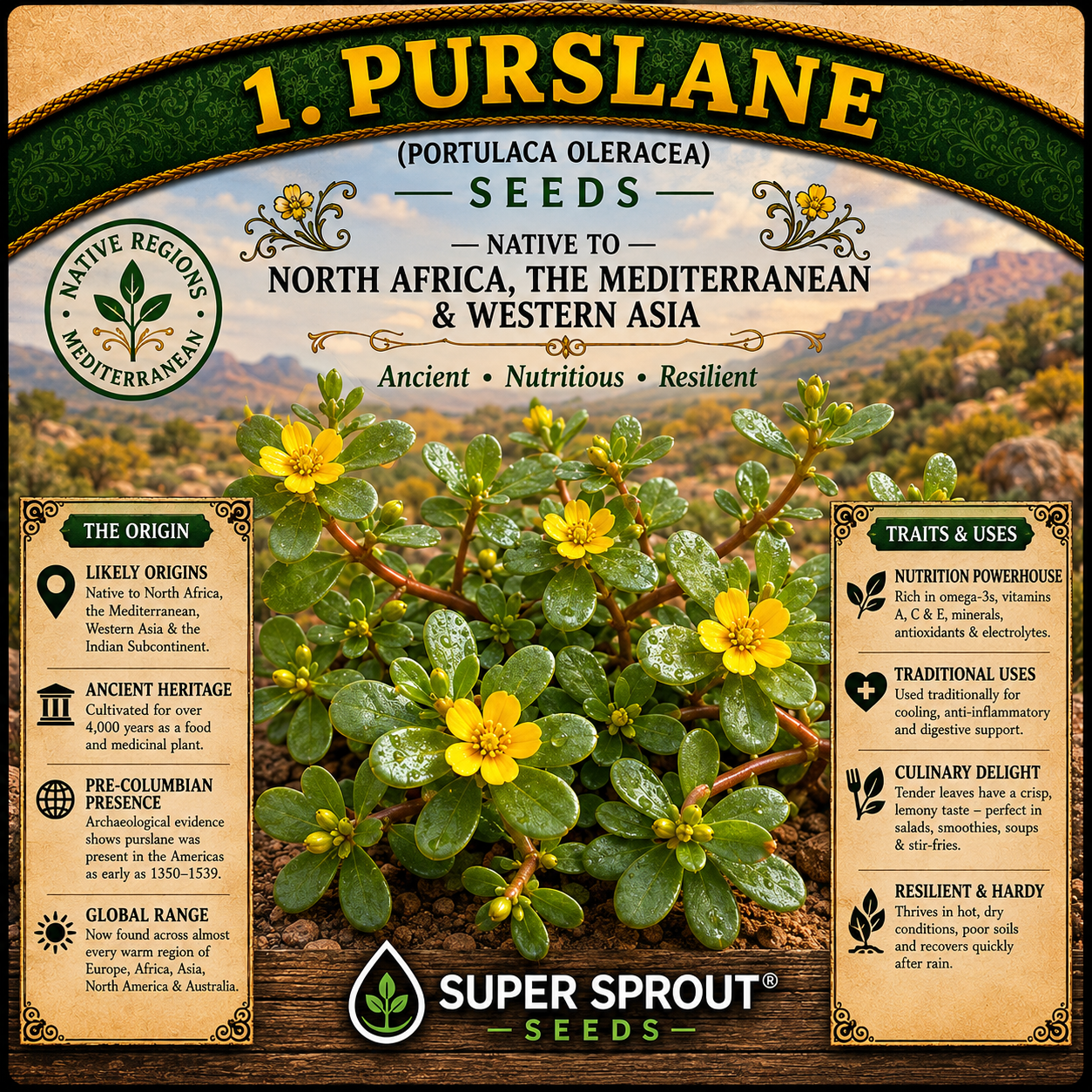 🌿PURSLANE🌿 x 100 seeds_1