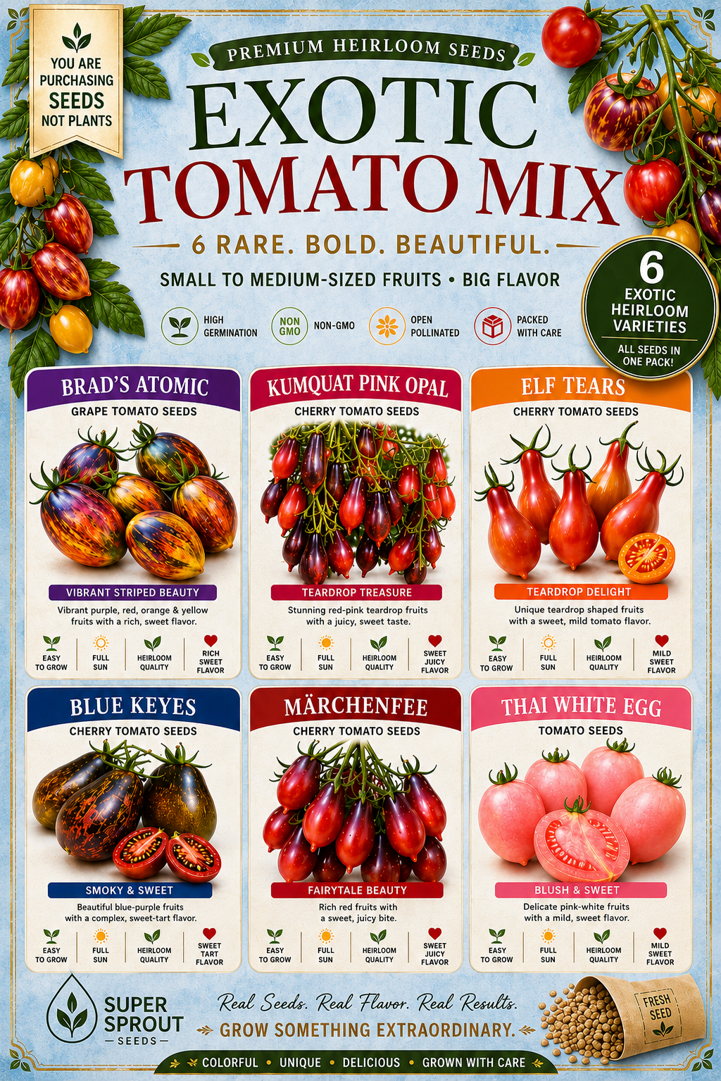 Exotic Tomato Mix x 6 packs