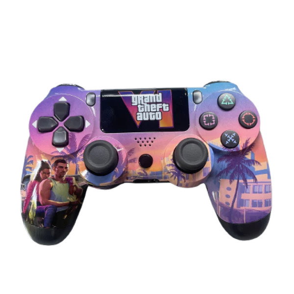 comando sem fios personalizado para PS4 com um design inspirado em Grand Theft Auto (GTA)_0