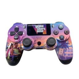 comando sem fios personalizado para PS4 com um design inspirado em Grand Theft Auto (GTA)