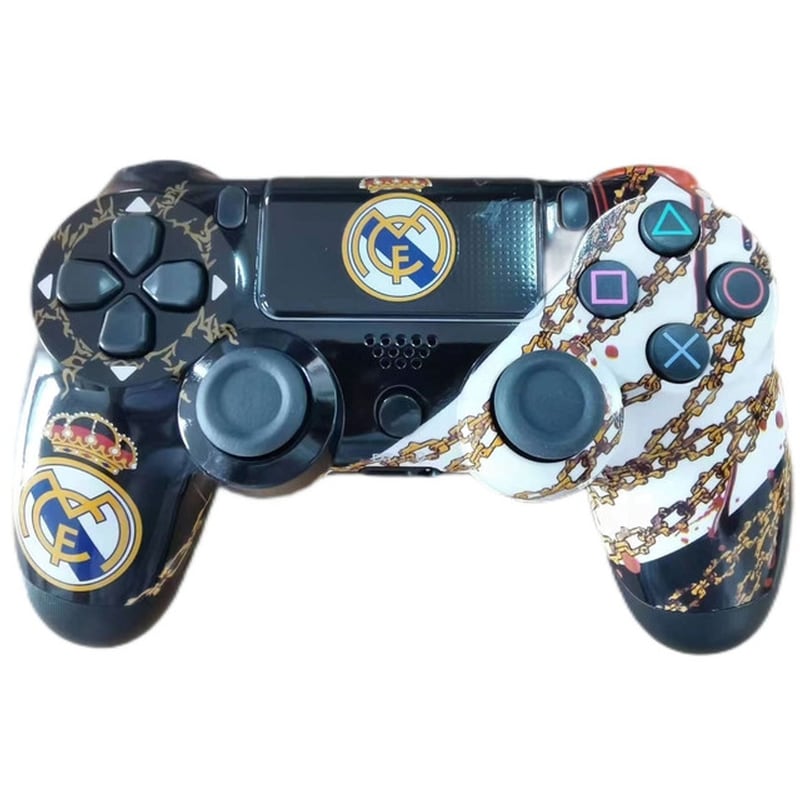 omando sem fios para PlayStation 4 personalizado com o tema do Real Madrid_0