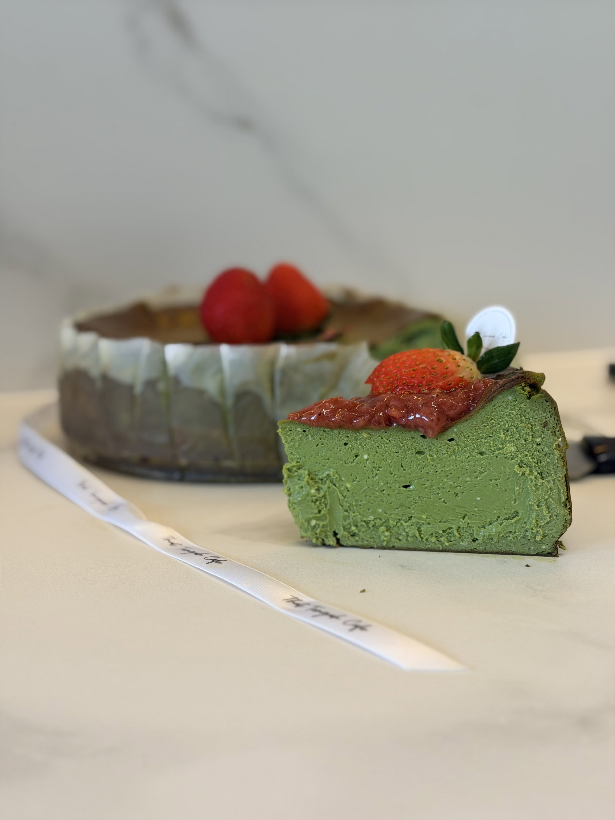 Strawberry Matcha Basque Cheesecake _0