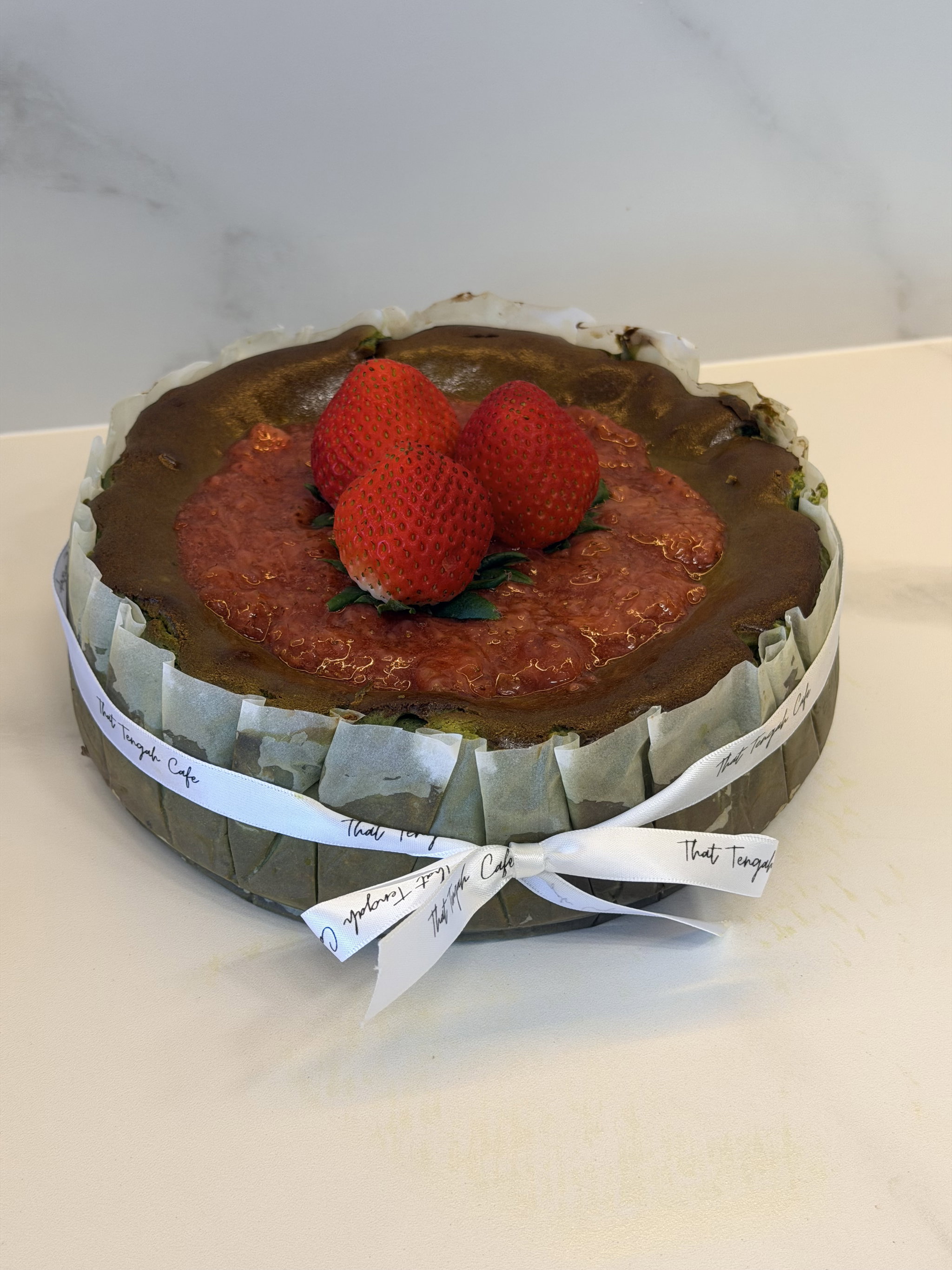 Strawberry Matcha Basque Cheesecake _1