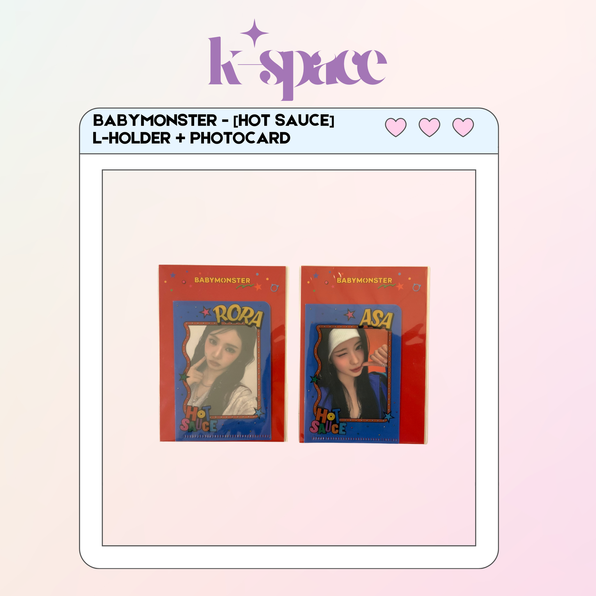 BABYMONSTER - [HOT SAUCE] L-HOLDER + PHOTOCARD_0