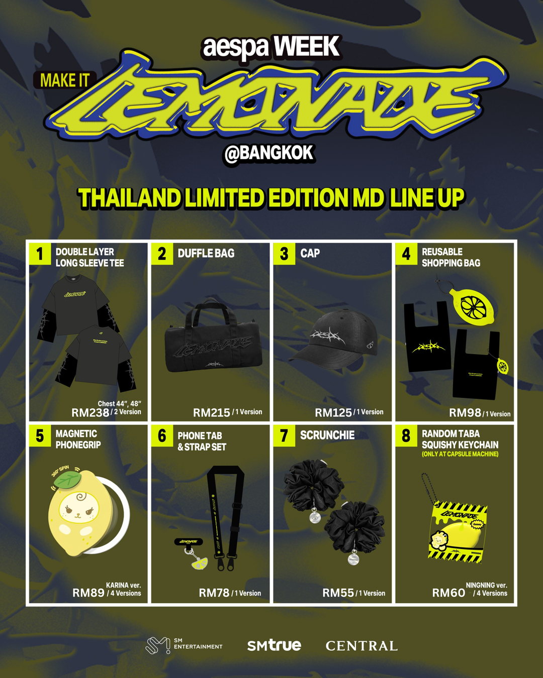 aespa Lemonade Official Merch (Bangkok Pop-Up Limited Merch)
