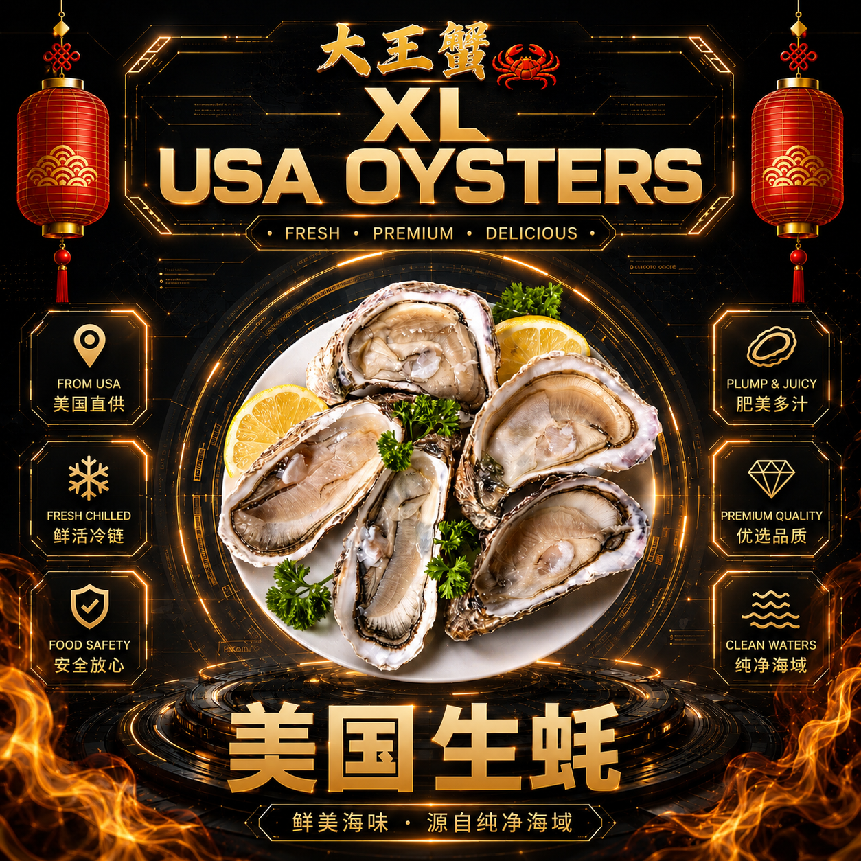 XL USA OYSTER 美国生蚝