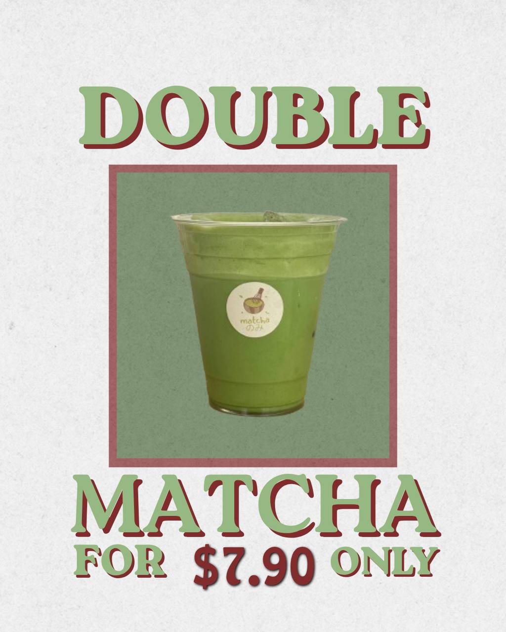 double matcha latte
