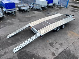 Remolque para transporte de vehículos JUPITER Beaver Tail 4,58 m × 2,10 m – PTA 2 700 kg