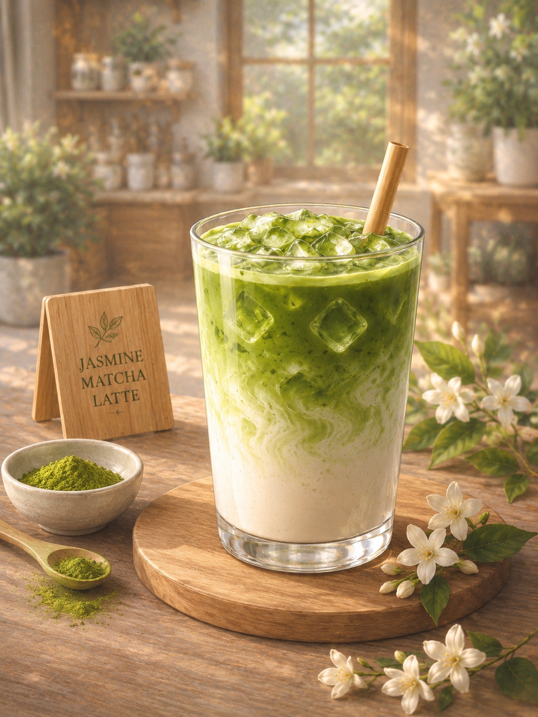 Jasmine Matcha Latte