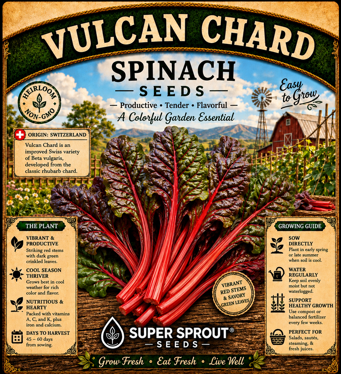 VULCAN CHARD x 50+ organic seeds_1