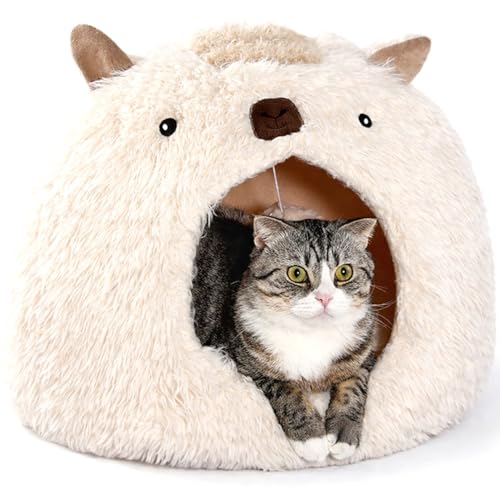Cature Cat Bed for Indoor Cats | Cute Alpaca Shape Cat House