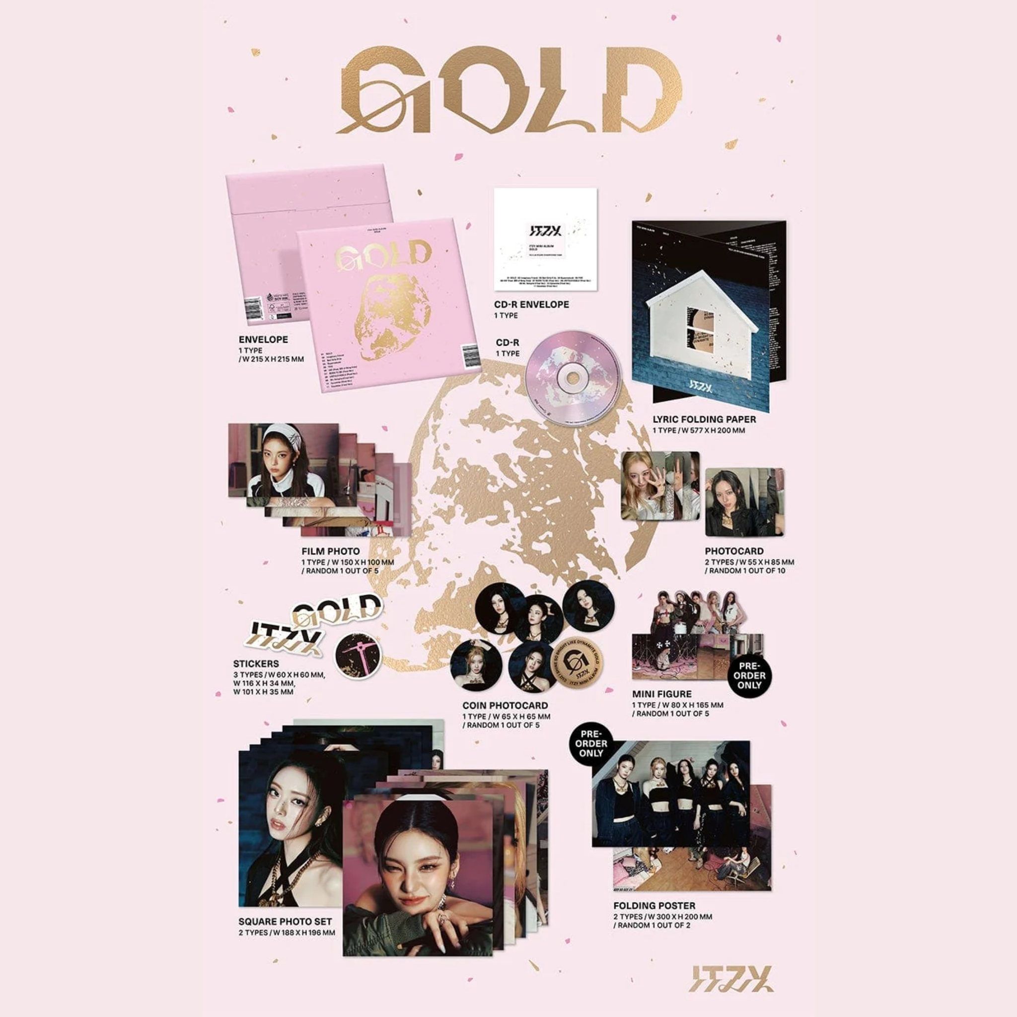 ITZY - 2nd Mini Album GOLD  (SPECIAL EDITION) GOLD Ver._1