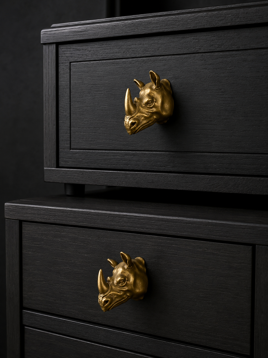 Rhino Bust Drawer Knob_0