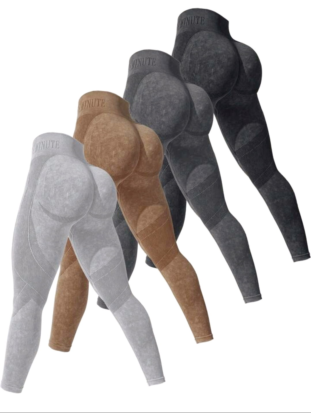 Women High Waist Solid Color Leggings (4pc)