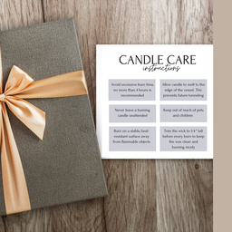 Single sided Instructions/ thank you cards