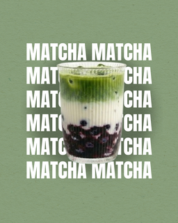 Iced Blueberry Matcha Latte