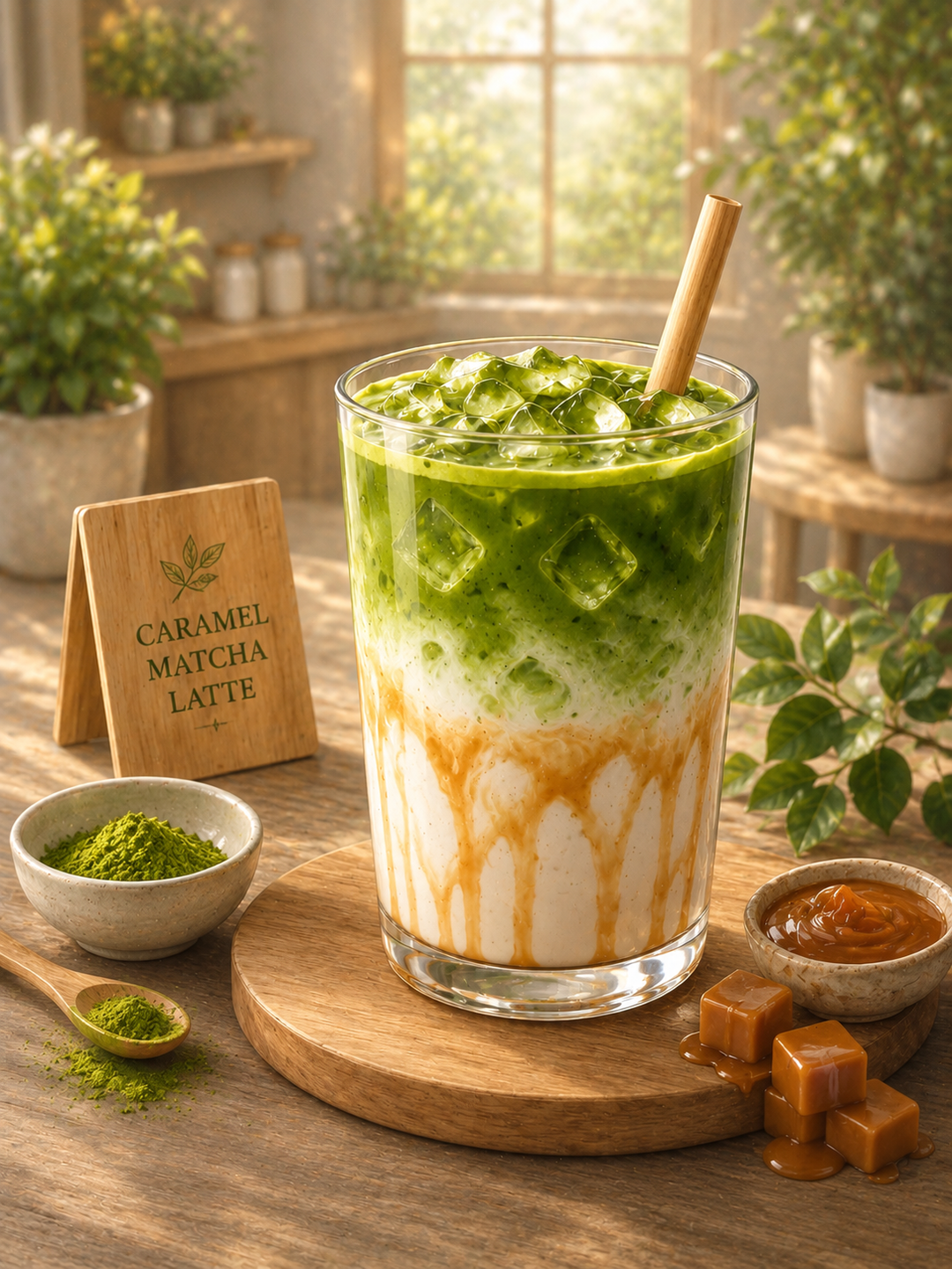 Caramel Matcha Latte