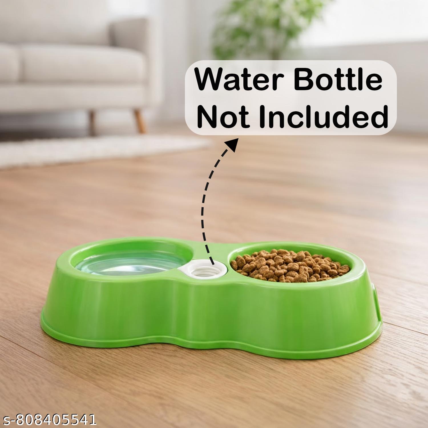 Emily pets pet drinking bowl