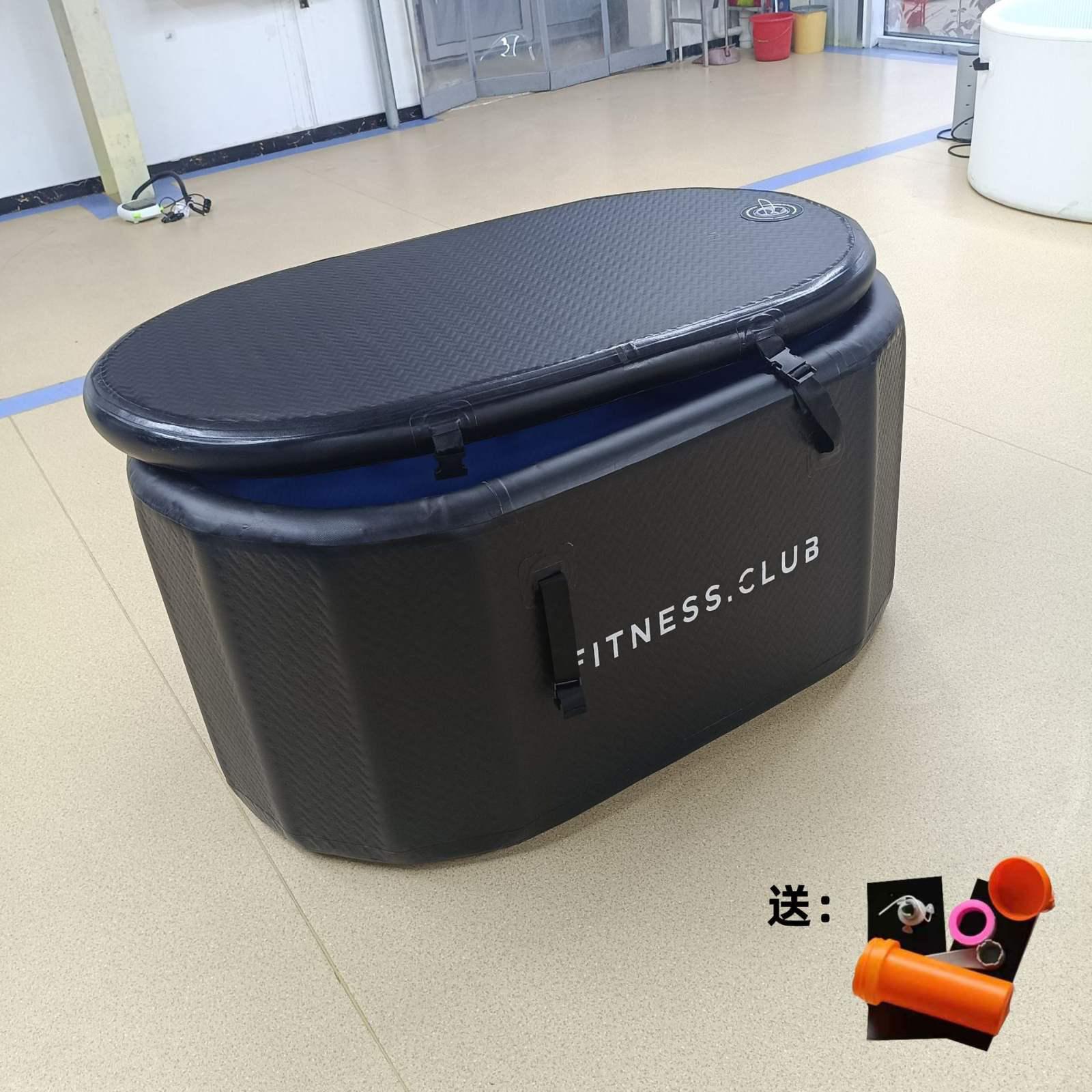 Ice bath black 2 persons with cover - 